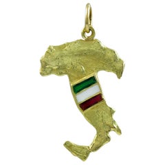 Italy Gold and Enamel Charm