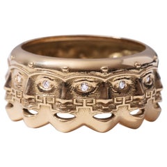 Gala is Love Jewelry Malinaltepec Mask 18-Karat Gold and Diamonds Ring