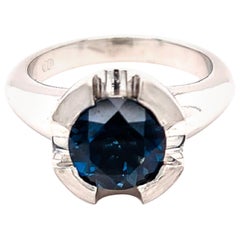 14ct White Gold & Topaz Ring "Globe"