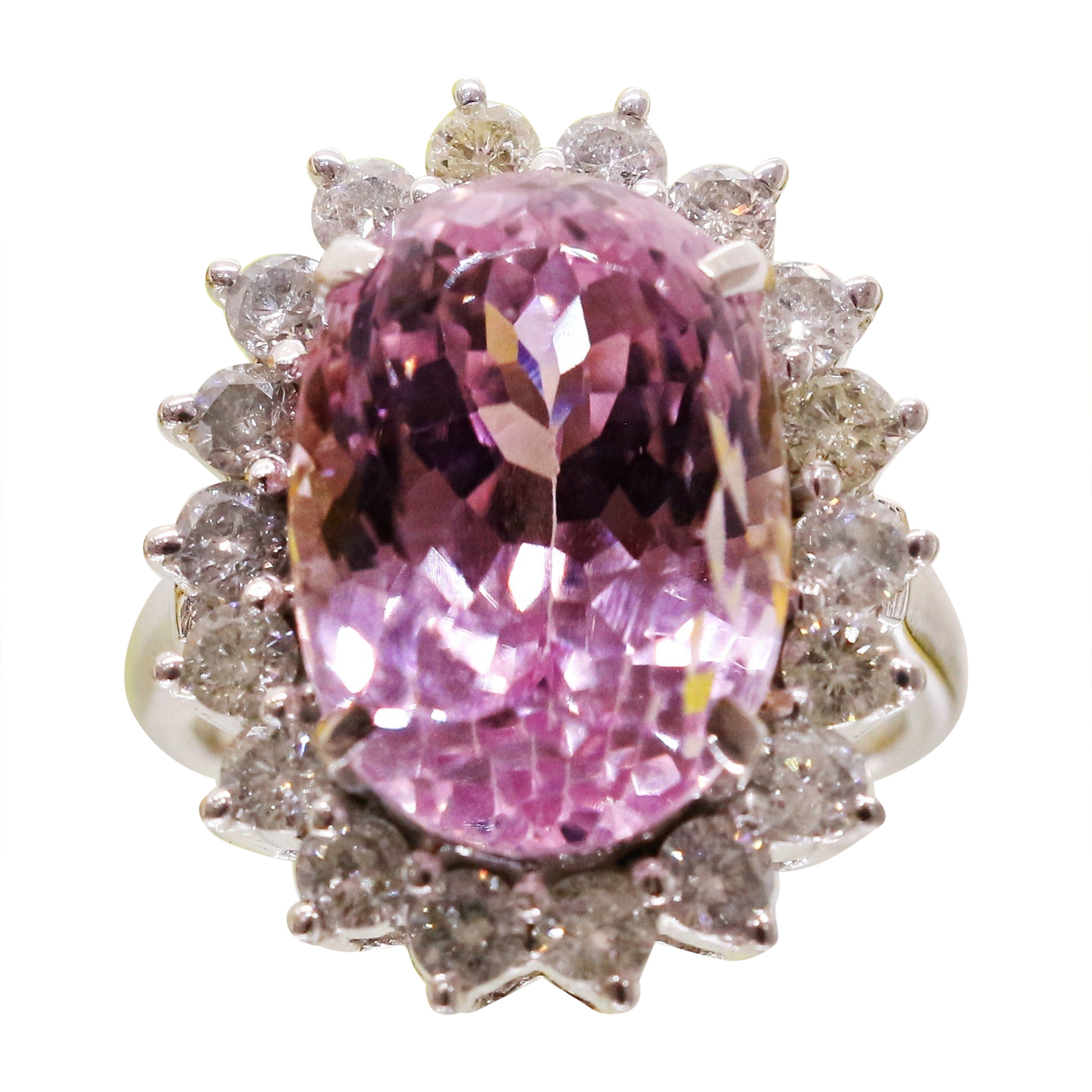 Natural Giant 25 carat Purple Kunzite Ring For Sale