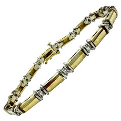 14kt. Contemporary .95 Carat Diamond Link Bracelet