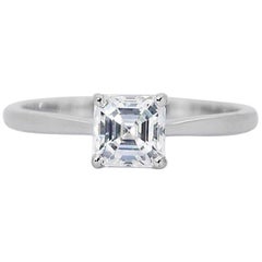 18 kt. White Gold Ring with 1.01 ct Total Natural Diamonds - GIA Certificate
