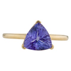 Exquisite 14K 1.62ct Tanzanite Cocktail Ring, Size 7.25 - Timeless Elegance