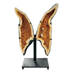 6ft Tall ! Paire de cristaux naturels en citrine BUTTERFLY/ ANGEL WINGS Geode