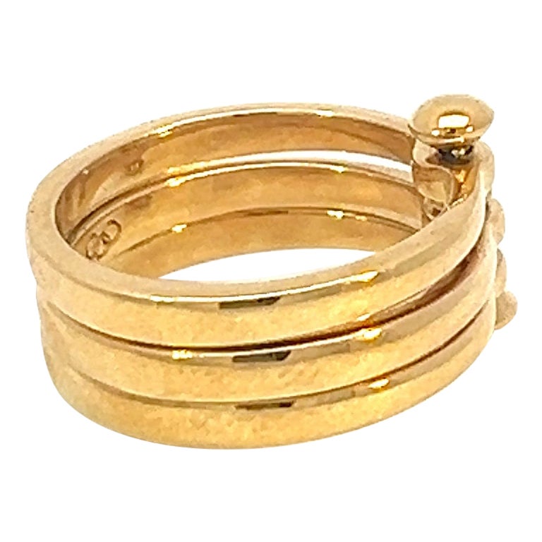 Very Rare Discontinued Links of London 18k yellow gold friendship ring For Sale