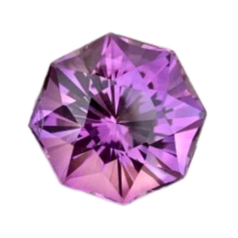 Octagon Amethyst 10.25 carats Custom Precision Cut Natural Brazilian Gemstone For Sale
