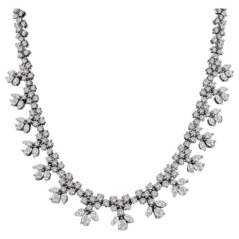 Amazing 20.44 Carats Diamonds Platinum Necklace