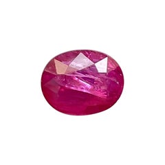 Certified 3.24 Carats Mozambique Ruby Oval Faceted Cutstone No Heat Natural Gem