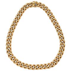 Italian Gold Curb Link Necklace