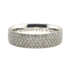 Tiffany & Co Metro, bague de fiançailles à cinq rangées de diamants naturels de 0,90 carat
