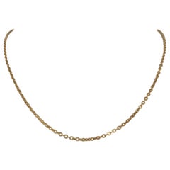 18 Karat Yellow Gold UnoAErre Circle Cable Link Chain Necklace Italy