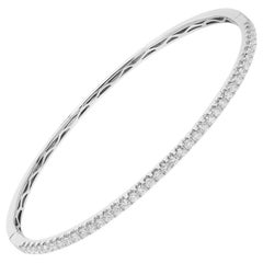 Bracciale Bangle con diamanti da 0,99 carati in oro bianco 18 carati