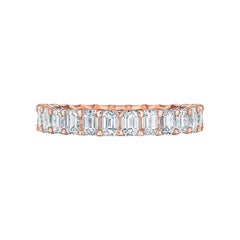 2.75ct Diamond Emerald Cut Eternity Band in 18KT Rose Gold