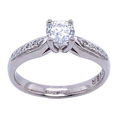 Anillo de diamantes brillantes redondos modificados con certificado GSI Classic Solitaire 0,47ctF I1