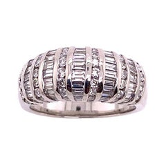 Bague turban en platine massif sertie de 2,56 carats F/G VS pureté des diamants