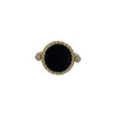 David Yurman Elements Collection Reversible Swivel Ring with Onyx & White Agate