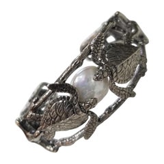 Sterling Silver Gresha Signature Bark, Turtle and Shell with a Pearl