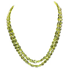 Top Qualität 387,70 Karat Peridot Plain Tumbled Natural Edelstein Halskette