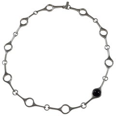 Georg Jensen Sterling Silver & Onyx Sphere Necklace, Regitze Overgaard
