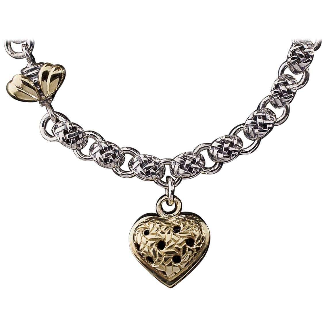 Saint by Sarah Jane Silver & Gold Devora Dazzle Lucy Bee Choker Necklace