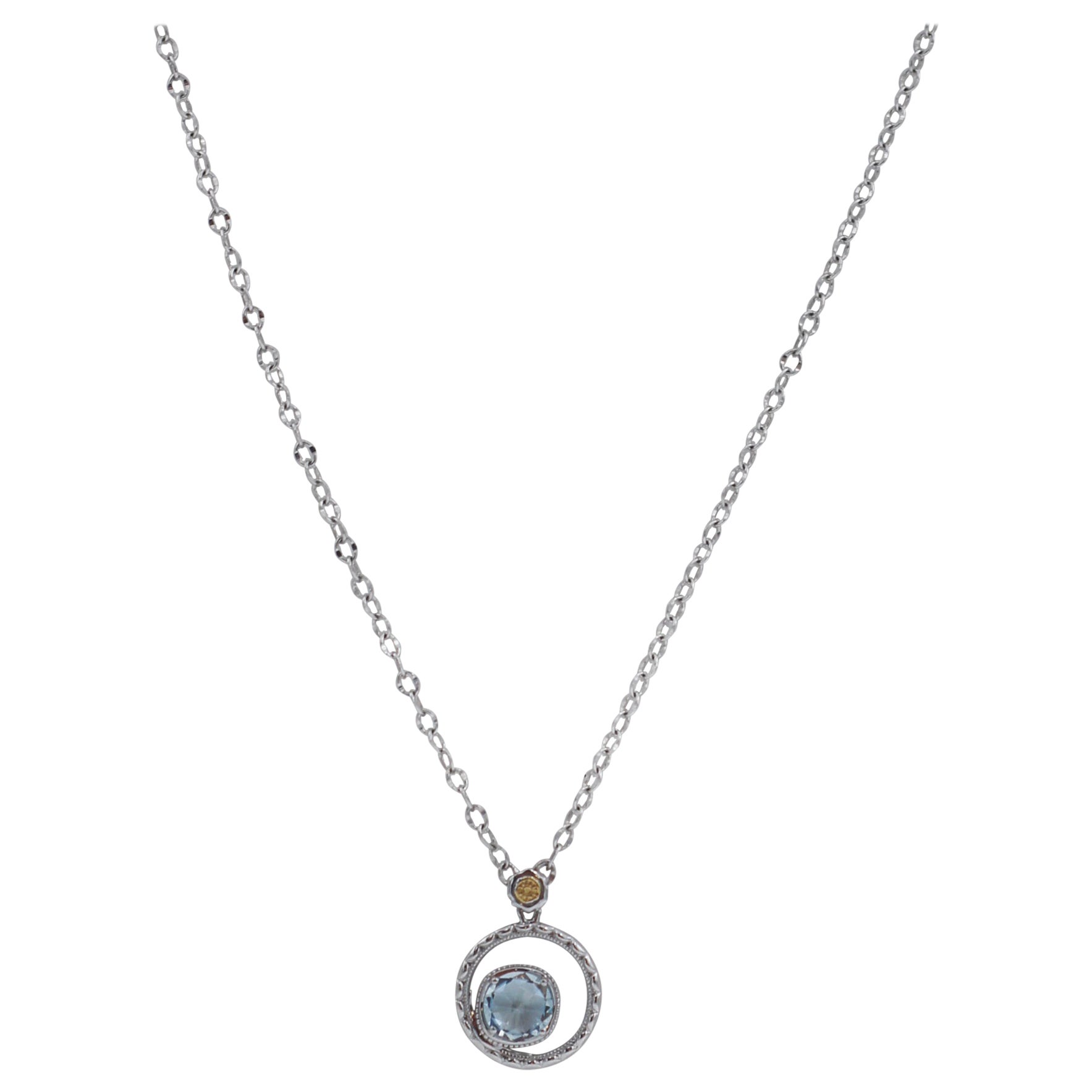 TACORI 925 Silver Bloom Blue Topaz Collier