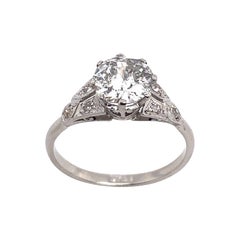 Vintage 1.20ct Diamond Solitaire Ring Set in Platinum
