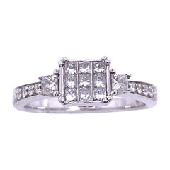 Princess Cut Round 0.50ct Diamond Ring