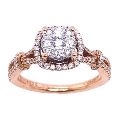 Fine Quality Engagement Ring Set with 0.69ct of G VS Diamonds in 18ct Rose Gold