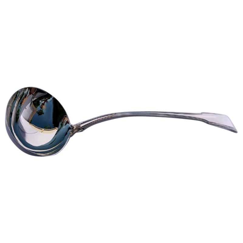 Large George III Sterling Silver Ladle by William Eley I & William Fearn, 1800 For Sale