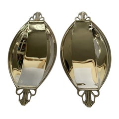 Paar ovale durchbrochene Art-Déco-Schalen aus Sterlingsilber von Mappin & Webb Ltd, 1937