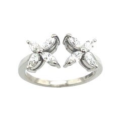 New Platinum Marquise Ring Set with 8 G/VS Marquise Diamonds