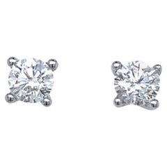 Diamond Stud Earrings with 0.48ct Diamonds in 18ct White Gold