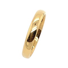 Vintage 3.35mm Wide Court Shape Wedding Band Ring in 22ct Yellow Gold