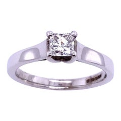 0.35ct G SI1 Princess Cut Diamond Ring in 18ct White Gold