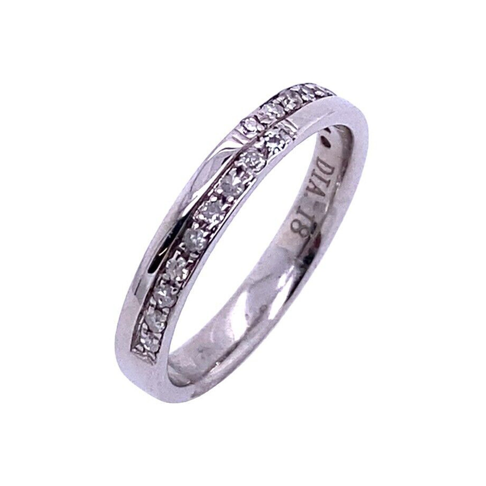 0.18ct of RBC Diamond Set Wedding Band in 18ct White Gold