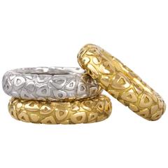 Chaumet Yellow and White Gold Stacking Rings 12