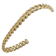 14 Karat Yellow Gold Hollow Men's Miami Cuban Curb Link Bracelet
