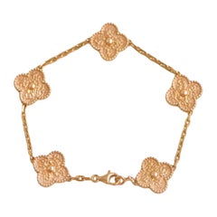 Van Cleef & Arpels Bracelet vintage Alhambra à 5 motifs en or rose