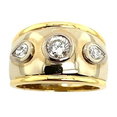 Fine Quality Gold 3 Stone 0.60ct G VS Diamond Ring in 18ct Yellow & White