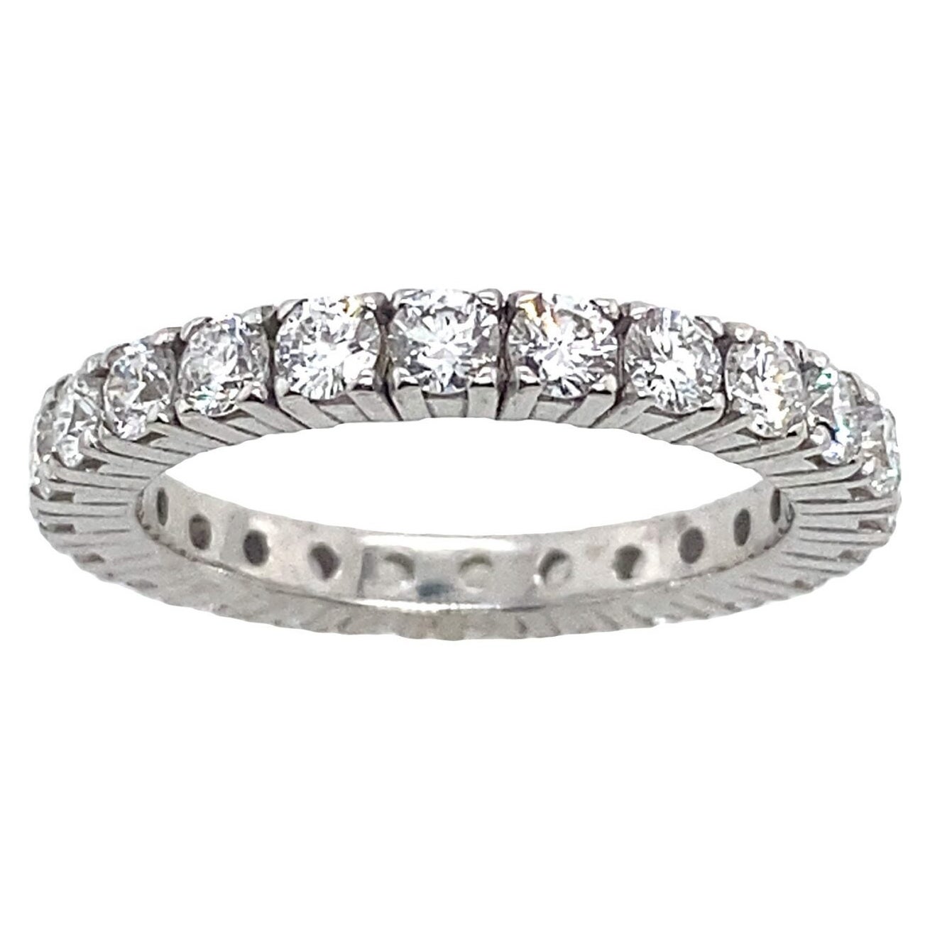 Diamond Full Eternity Ring Set with 1.80ct G/Vs Diamonds in 18ct White Gold For Sale