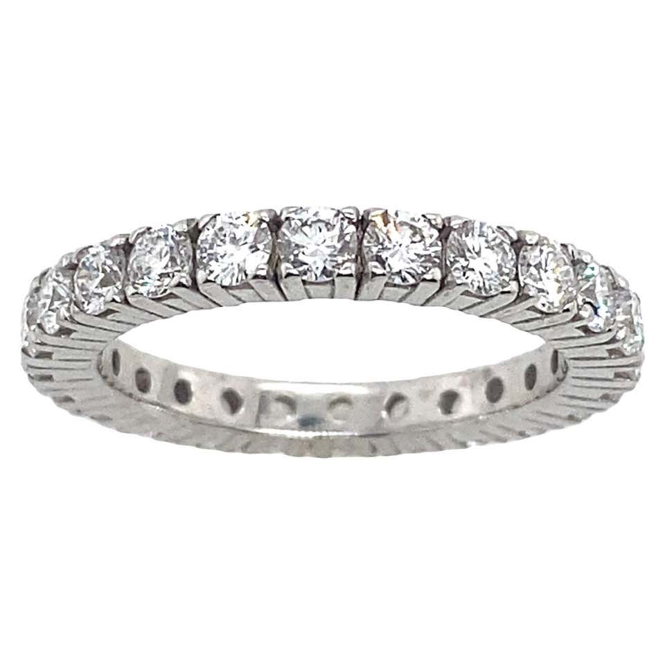 Antique 2.80Ct Diamond and 18k White Gold Full Eternity Ring Circa 1935 ...