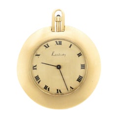 Retro Fine Quality Kutchinsky Pocket Watch in 18ct Yellow Gold