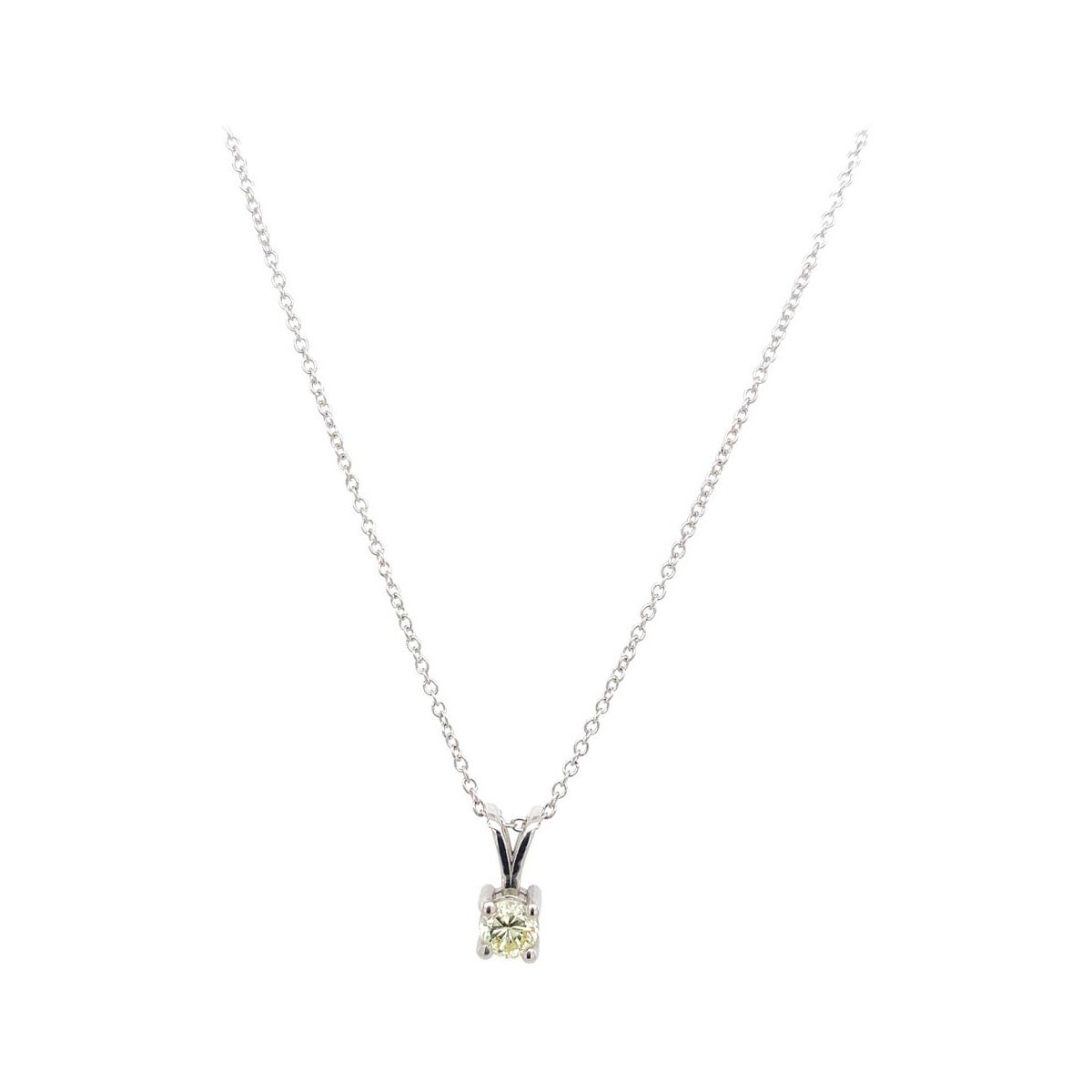 0.26ct Round Brilliant Cut Diamond Pendant with Chain in 18ct White Gold