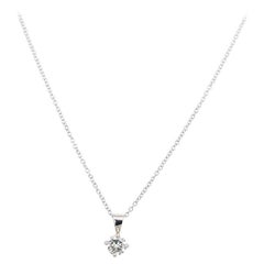 0.34ct I/SI1 Round Diamond Pendant with EGL Certificate in 18ct White Gold