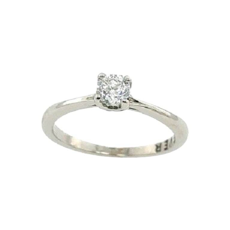 Bague solitaire en or blanc 9ct avec diamant de 0,26ct G/Si2