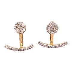 Fine Quality Drops & Studs Earrings Set with Diamonds in 18ct Yellow Gold