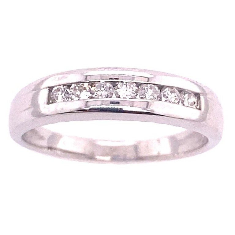 Diamant-Eternity/Wedding-Ring aus 18 Karat Weißgold mit 0,20 Karat Diamanten im Angebot