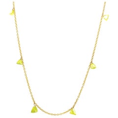 Collier de 6 diamants triangulaires naturels neufs