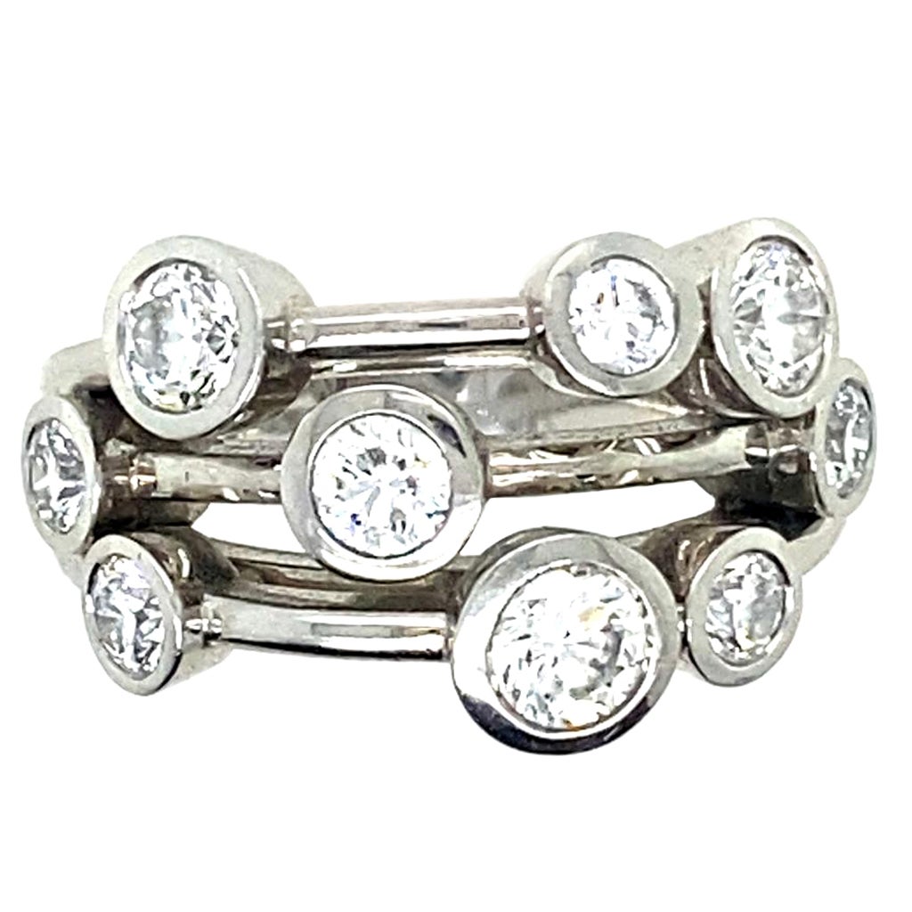 Boodles Raindance Diamond Platinum Ring For Sale