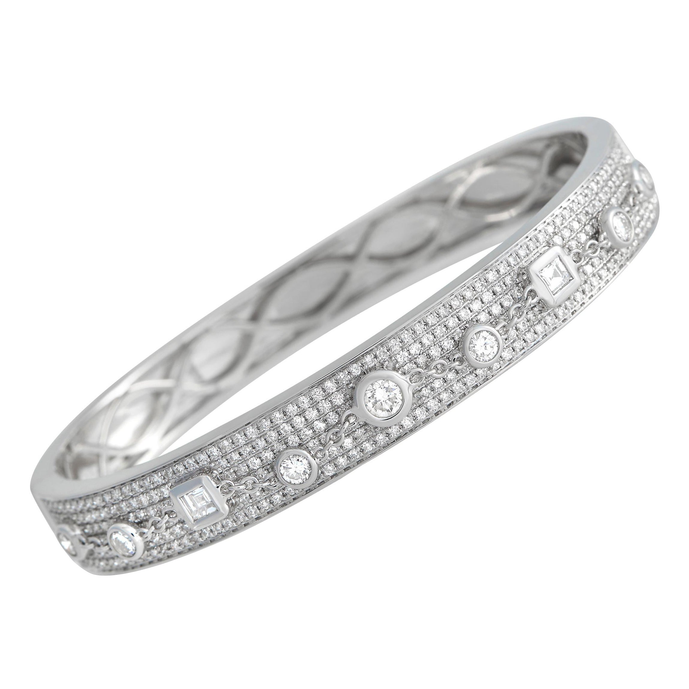 LB Exclusive Bracelet en or blanc 18 carats avec diamants de 2,75 carats